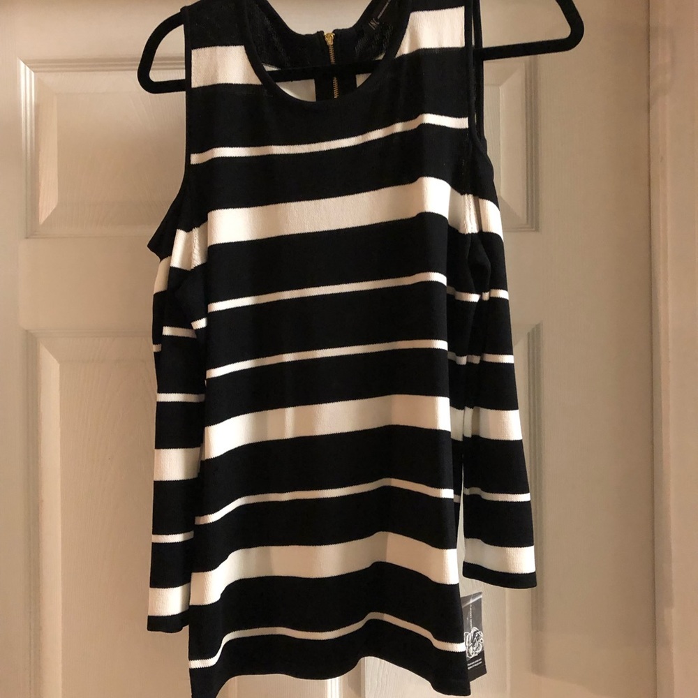INC International Concepts Cold Shoulder Top.